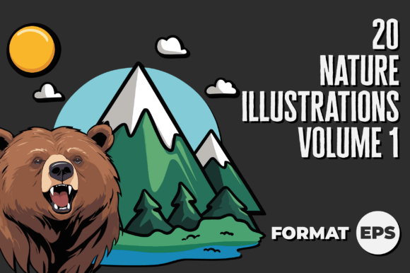 Download 20 Nature Illustrations Vol. 1 - Nature illustrations Collection
