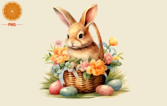 Download Easter Baskets with Egg,rabbit Clipart - Rabbit clipart Collection