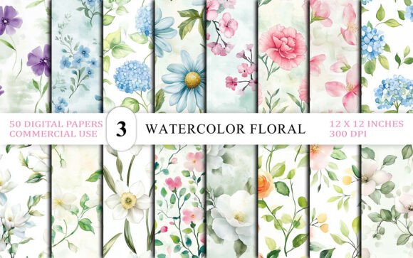 Download Seamless Watercolor Floral Background - Watercolor floral background Collection