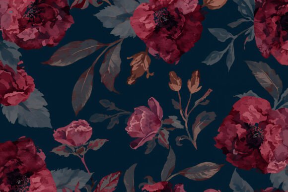 Download Dark Watercolor Floral Background Wallpa - Watercolor floral background Collection