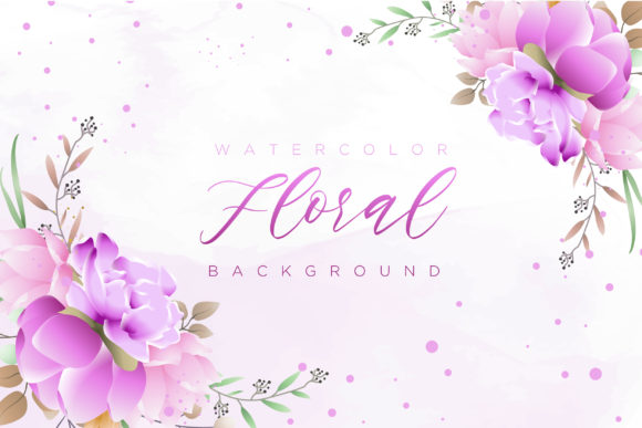 Download Watercolor Floral Background with Flower - Watercolor floral background Collection