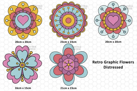 Download Retro Elements - Flower Graphics - Premium Resources