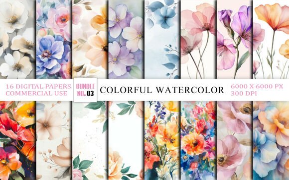 Download Colorful Watercolor Floral Background - Watercolor floral background Collection