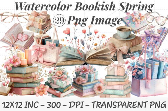 Download Watercolor Bookish Spring PNG Clipart - Spring png Collection